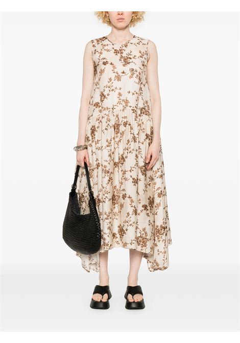 avery dress woman white and brown UMA WANG | UW5053UW016